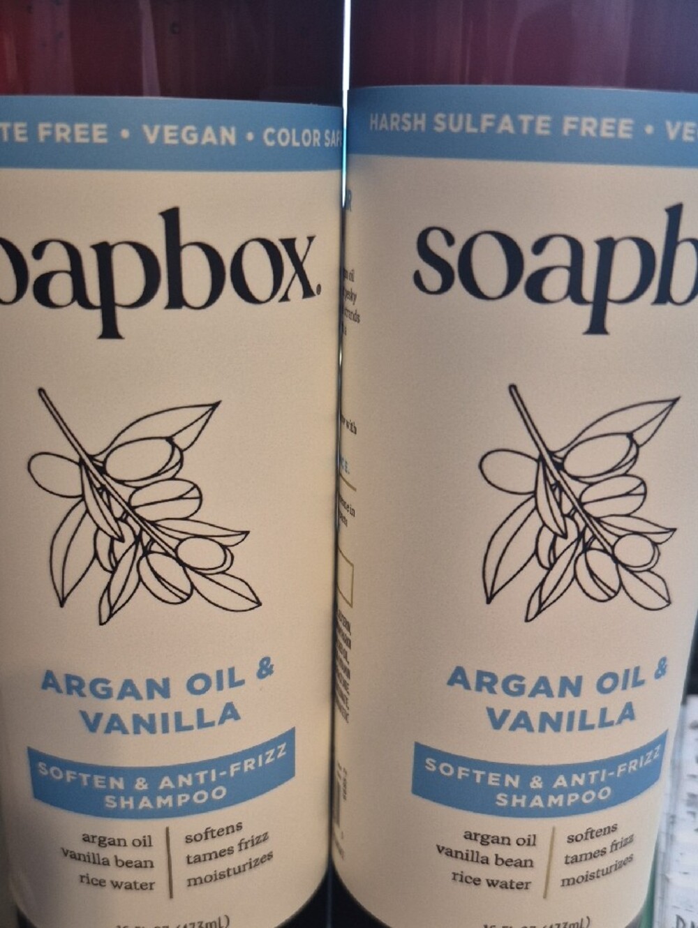 Soapbox Argan Oil & Vanilla Softening Shampoo - You Get Two! - Picture 2 of 4
